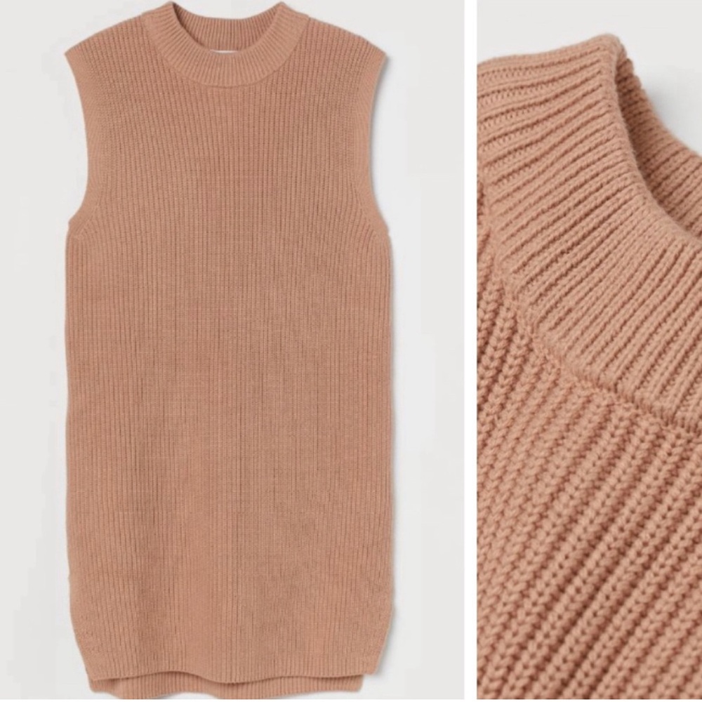 H&M Chunky Ribbed Tunic Sweater Vest - Picture 2 of 4